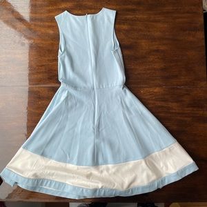 Aqua blue dress w white stripes